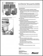 Double door Ice DevIce ice storage and dispensing systems (Spanish)