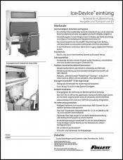 Single door Ice DevIce ice storage and dispensing systems (German)