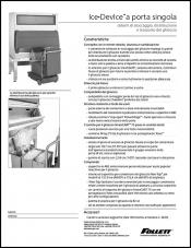Single door Ice DevIce ice storage and dispensing systems (Italian)