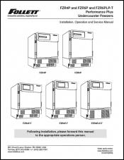 FZR4P and FZR5P and FZR5PLP-T Performance Plus Undercounter Freezers before serial number K25542