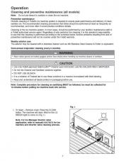 Cleaning Instructions, Horizon 1000, 1400 and 1650 Series