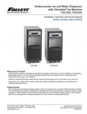 7 Series Undercounter Ice and Water Dispenser above serial number K46456