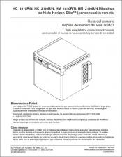 Horizon Elite 1810 and 2110 Ice Machines, Remote Condensing after serial number L60417 (Spanish)