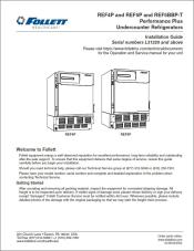 REF4P, REF5P, REF5BBP-T undercounter refrigerators serial numbers L31320 and above