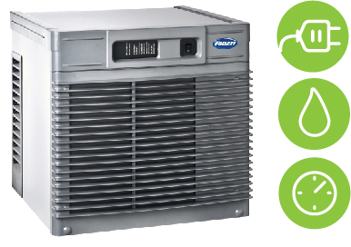 ice machine with energy icons