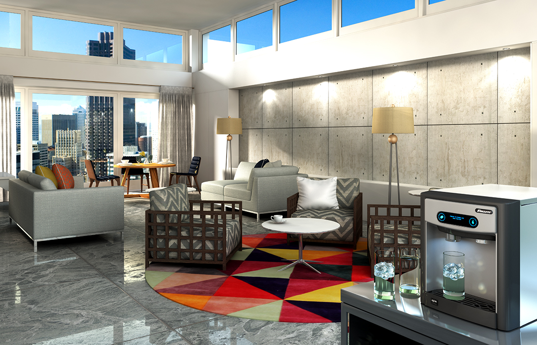 dispenser in luxury suite