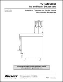 Vision VU155N Series Ice and Water Dispensers, units above service number B50000