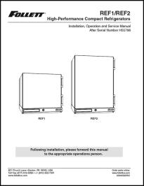 REF1 and REF2 High Performance Countertop Refrigerators for units above serial number H55798