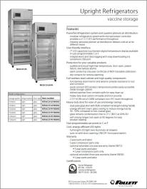 REFVAC Single Door and Double Door Upright Vaccine Refrigerators