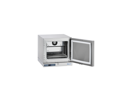 Infinity Series countertop REF1i refrigerator with door open showing shelf