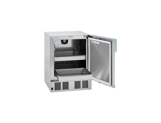 Infinity Series REF5BBi refrigerator with door open and drawer pulled out