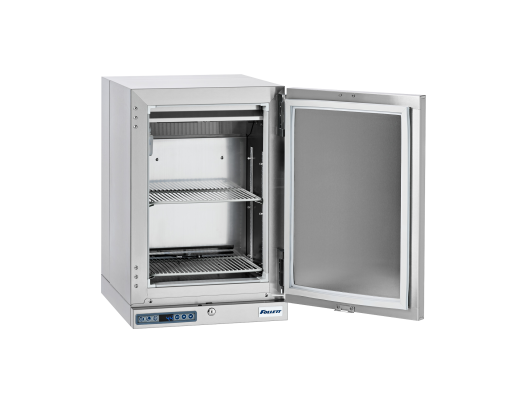 Infinity Series countertop REF2i refrigerator with door open showing shelves