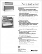 Single door upright ice storage bins with SmartGATE ice shield (Spanish)