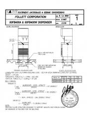 Symphony 25/50FB400A/W Series Freestanding, Upper Floor Seismic Information