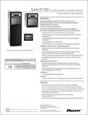 E7-RD Series rear draining countertop ice and water dispenser (German)