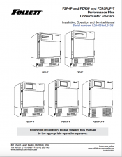 FZR4P and FZR5P and FZR5PLP-T Performance Plus Undercounter Freezer models serial number L28496 to L31321