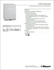 REFADV5 Follett Advantage Undercounter Medical-Grade Refrigerator (French)