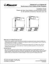 FZRVAC4P and FZRVAC5P Performance Plus Undercounter Freezers Installation Guide