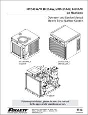 Maestro Plus MCD425A/W, R425A/W, MFD425A/W, P425A/W Ice Machines before serial number K39864